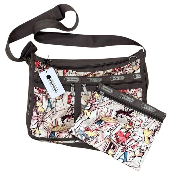 NWT LeSportSac x Disney Tink Marc Davis Hobo Purse & Pouch - Picture 1 of 7